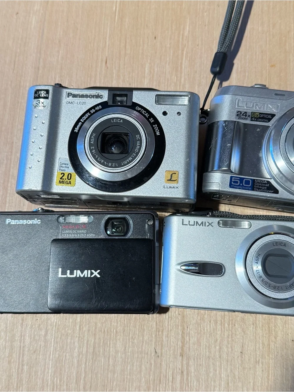 Lot of 5 Panasonic Lumix Digital Cameras BROKEN “Parts/Repair”Buy As Is Read Blw